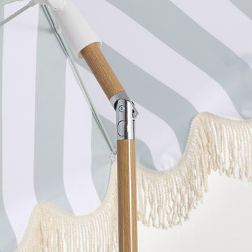 Mariner 6.5 ft. Classic Cottage Fringe Tassel Market Beach Umbrella
